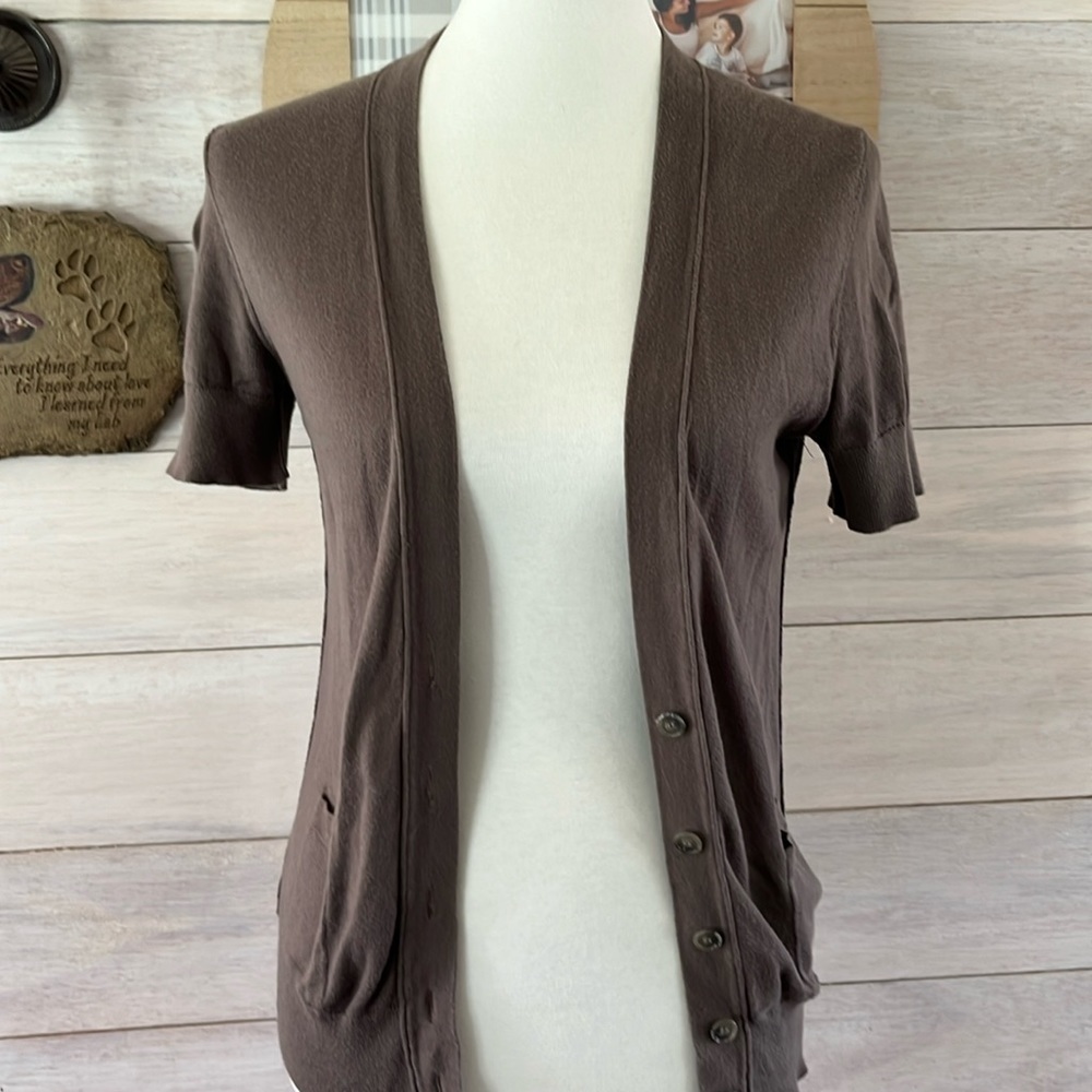 Loft Brown Button Cardigan Sweater S